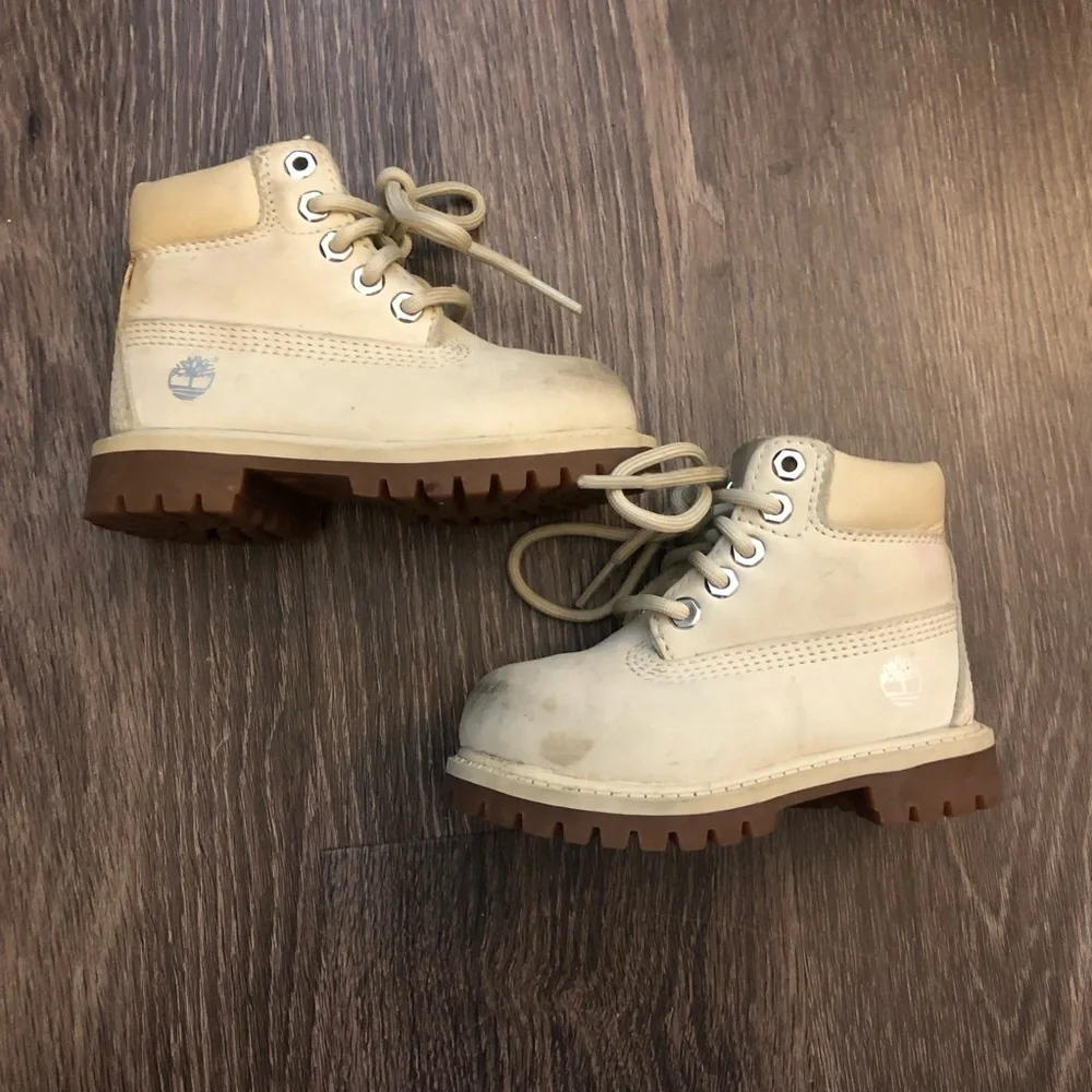 Timberland Cream Waterproof Hiking Boots